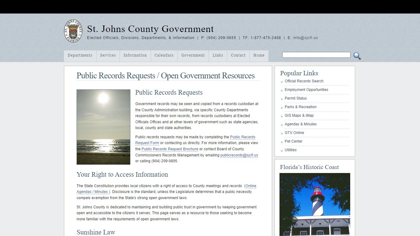 Open Government Resources - co.st-johns.fl.us